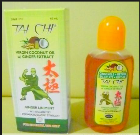 3 bottles Tai Chi Ginger Virgin Coconut Oil W/ginger extract, 60 ml