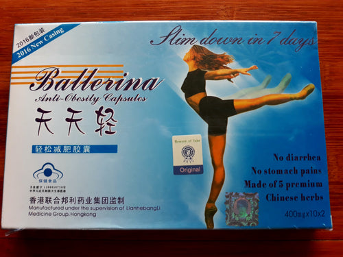 Ballerina Anti Obesity/Slimming Capsules in Box, 400mgx20 cap