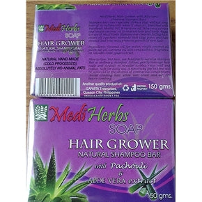 HAIR GROWER restorer herbal SHAMPOO SOAP w/ aloe vera, 150grams, 2 pcs