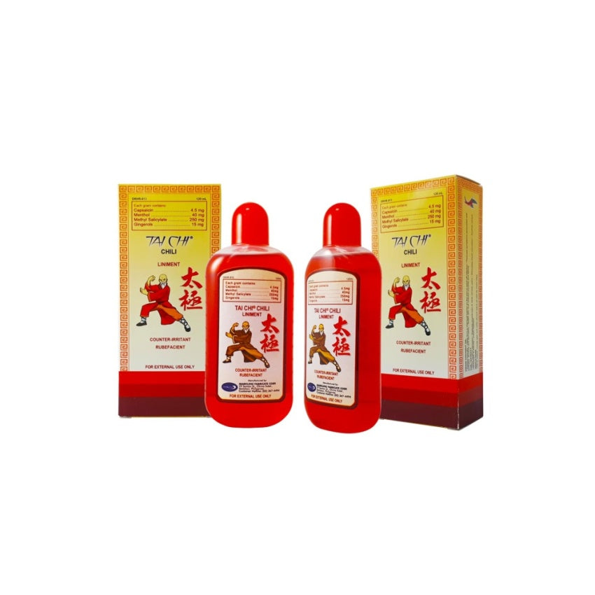 3 bottles Tai Chi Ginger Virgin Coconut Oil W/CHILI  extract, 60 ml